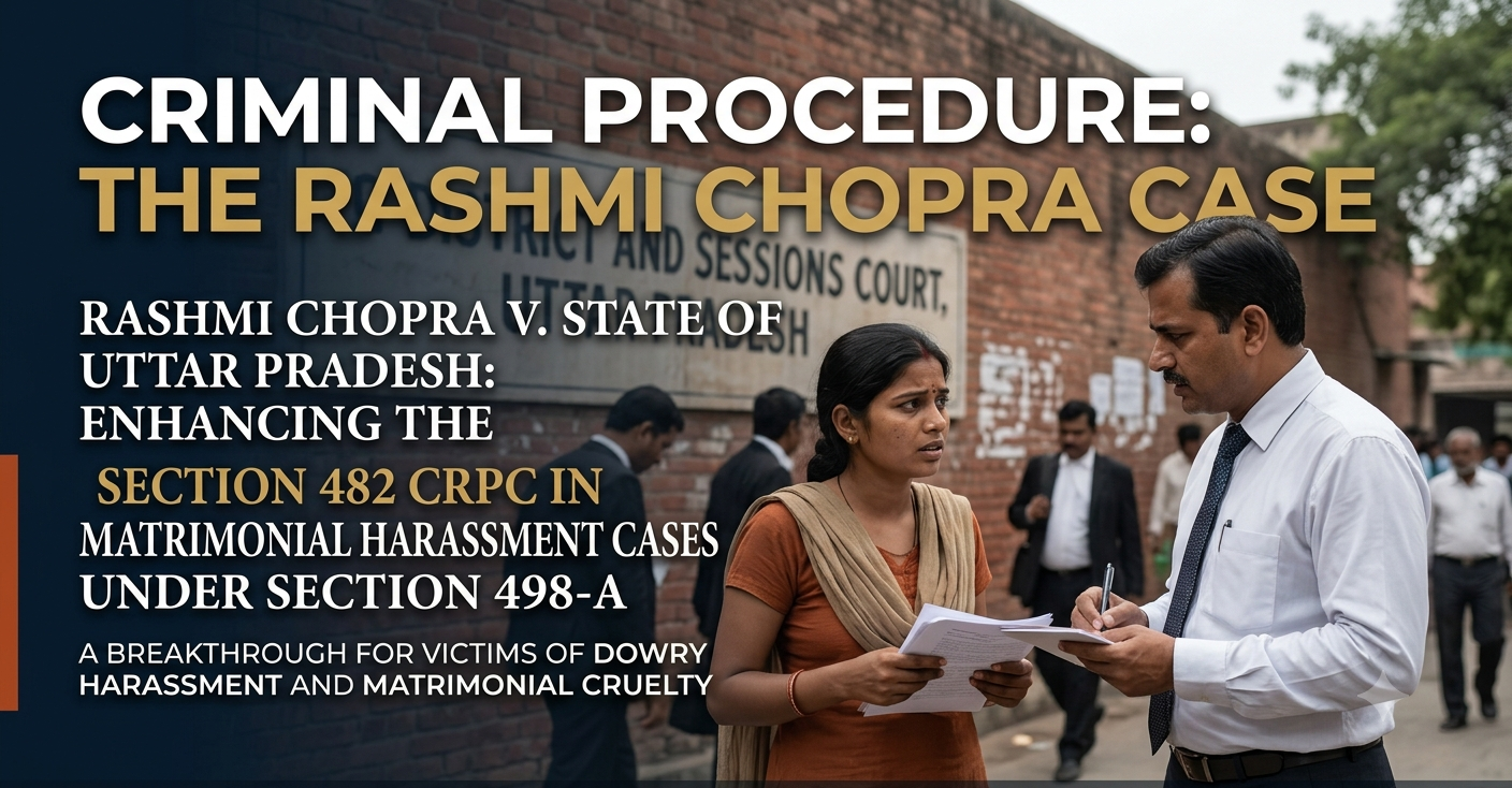 482 CrPC in Matrimonial Harassment Cases